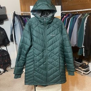 COLUMBIA Women’s Heavenly Long Omni-Heat Jacket Size Large Emerald